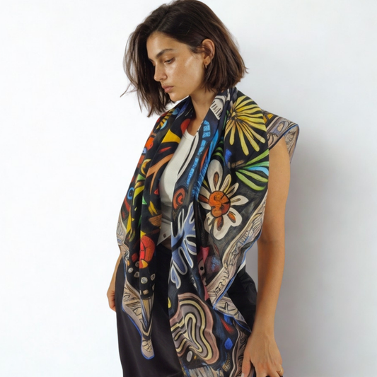 DAILYNEST   -   135x135 cm pamuklu pareo/şal